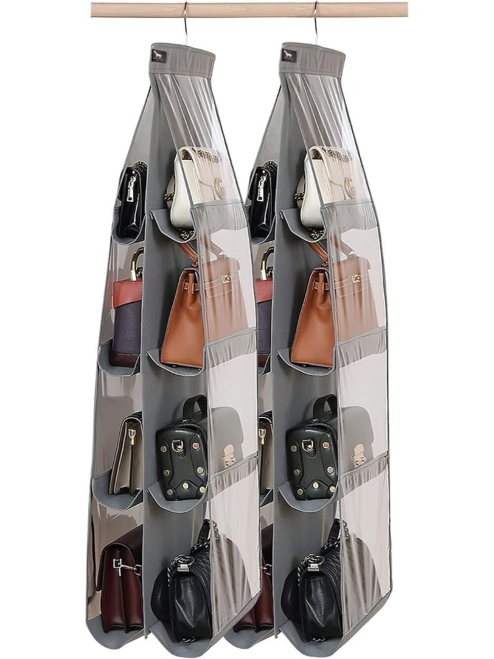 〽️2 Pack Purse Hanger Organizer Heavy Duty Metal Hooks Handbag Closet Storage